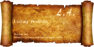Lulay András névjegykártya